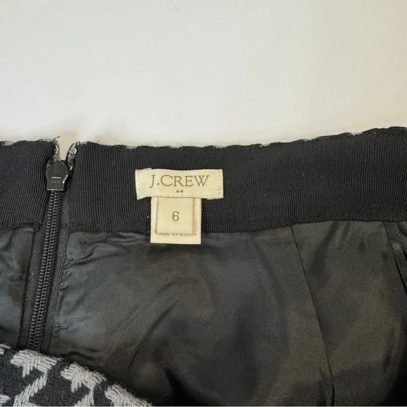J.Crew Women's Houndstooth Wool Blend Mini Skirt Size 6 Preppy Y2K - Picture 7 of 9